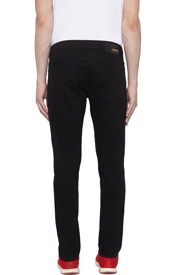 Spykar Men Black Cotton Slim Fit Narrow Length Jeans (Skinny)