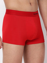 Men Premium Micromodal Red Trunk - Underjeans By Spykar