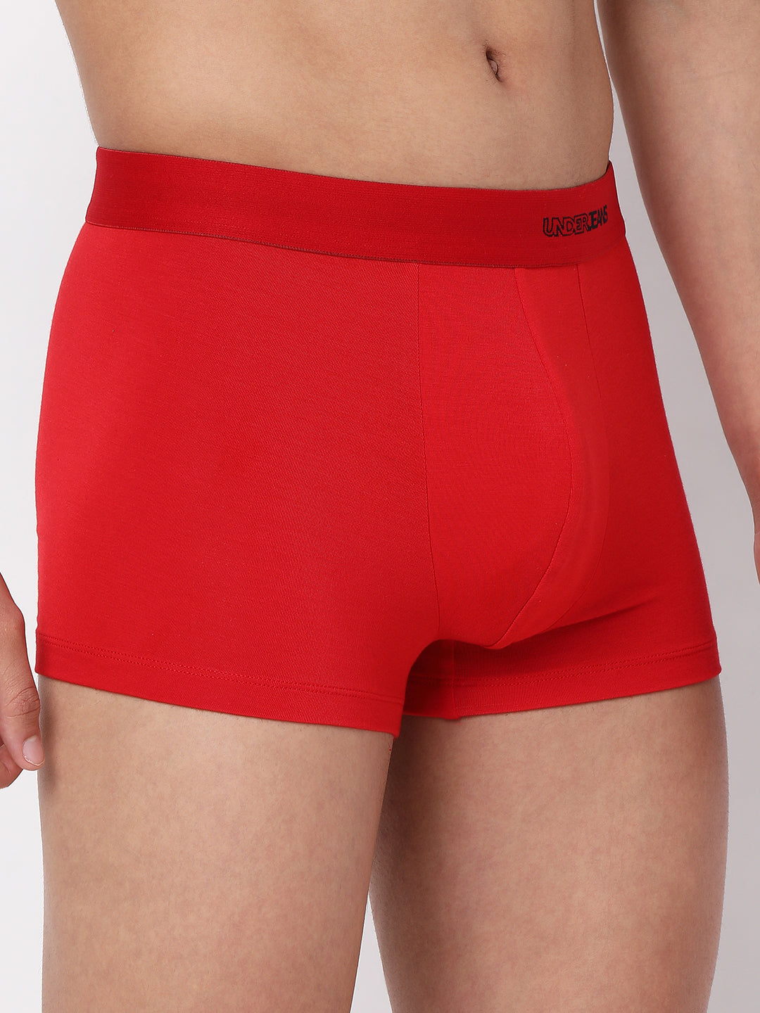 Men Premium Micromodal Red Trunk - Underjeans By Spykar