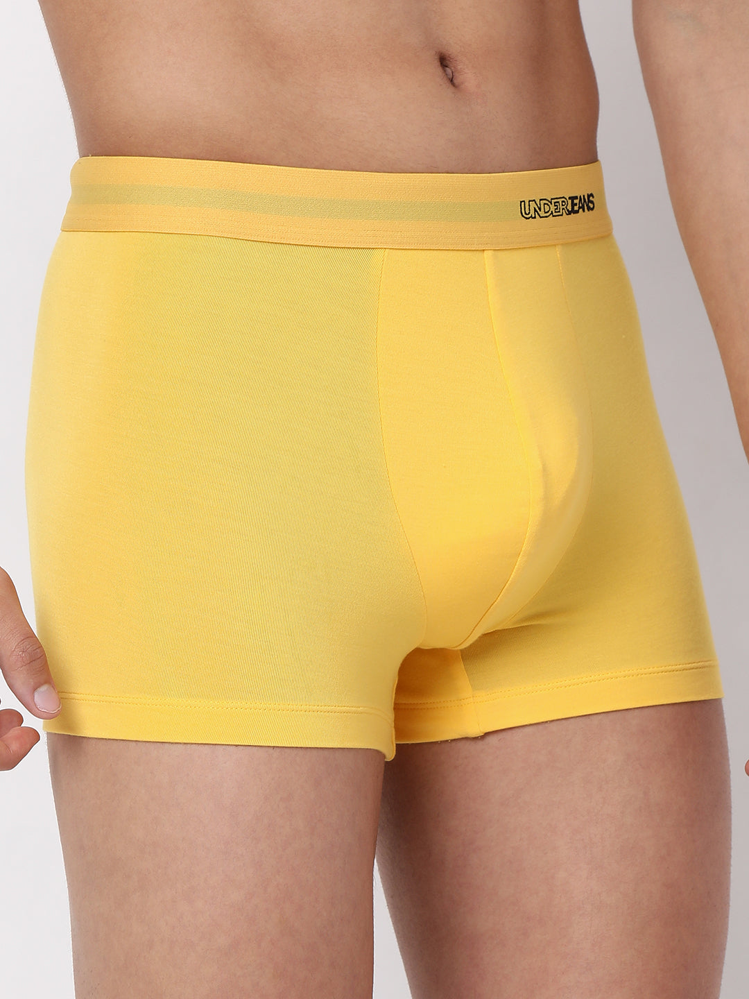 Men Premium Micromodal Yellow Trunk - UnderJeans by Spykar