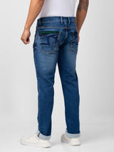 Spykar Men Mid Blue Cotton Regular Fit Narrow Length Jeans (Rover)