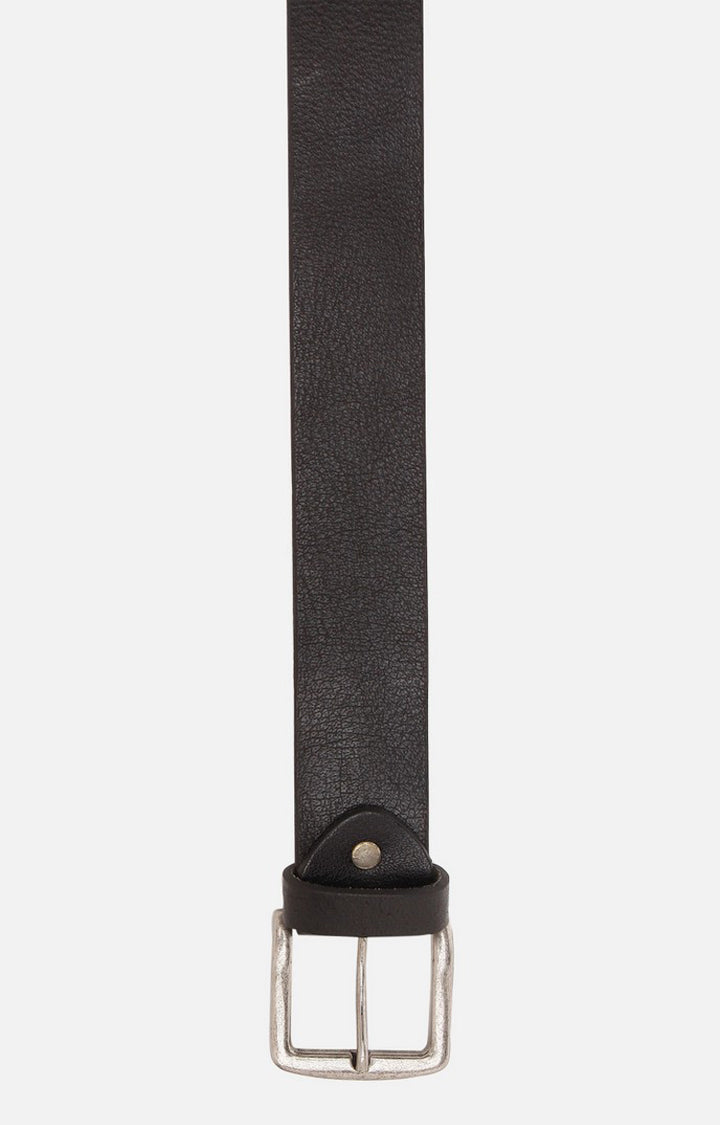 Spykar Men Black Genuine Leather Belt