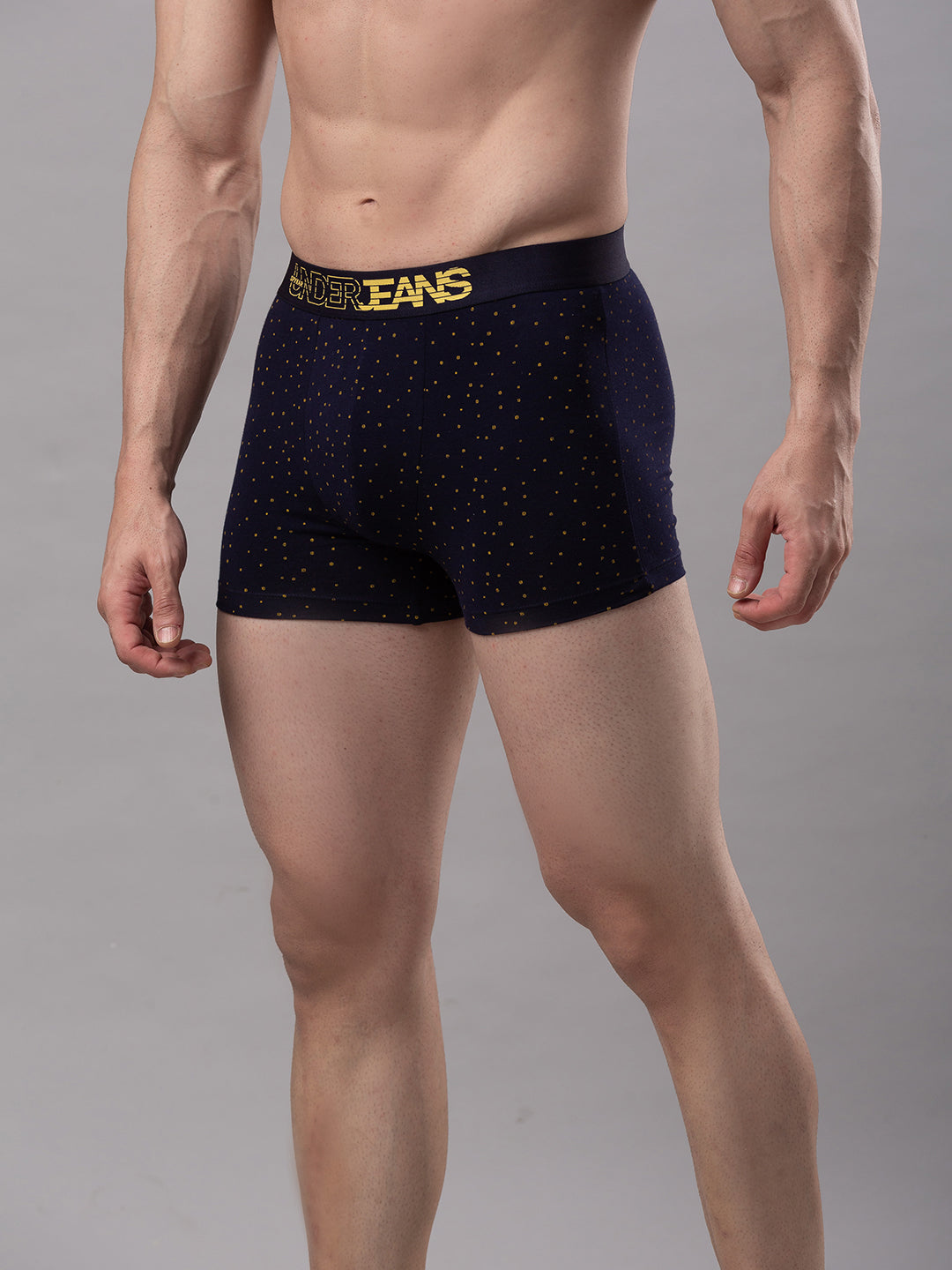 Underjeans By Spykar Men Premium Navy Cotton Blend Trunk