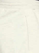 Men Premium Cotton Blend Ecrumelange Trackpant- Underjeans By Spykar