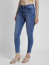 Spykar Women Light Blue Lycra Super Skinny Fit Ankle Length Clean Look Jeans -(Alexa)