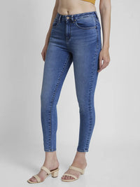 Spykar Women Light Blue Lycra Super Skinny Fit Ankle Length Clean Look Jeans -(Alexa)