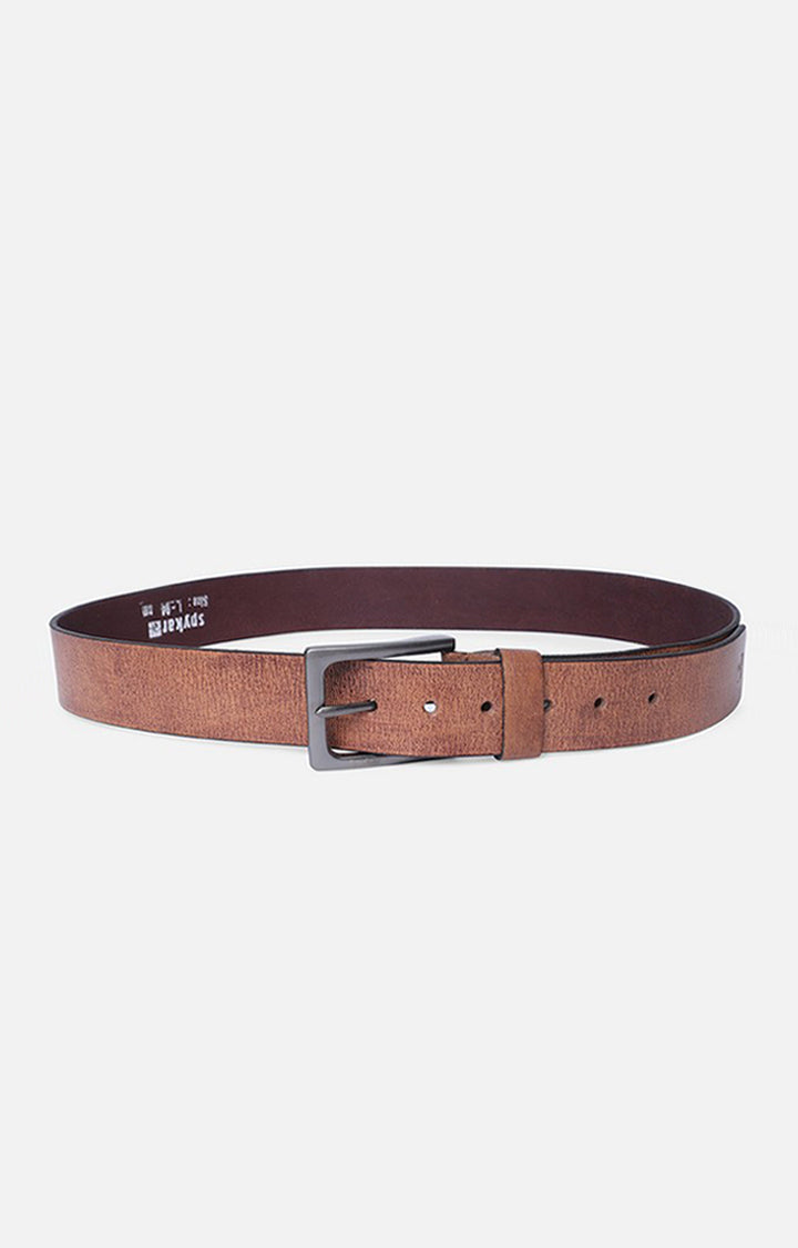 Spykar Tan Belt (L) & Olive Deodorant Combo