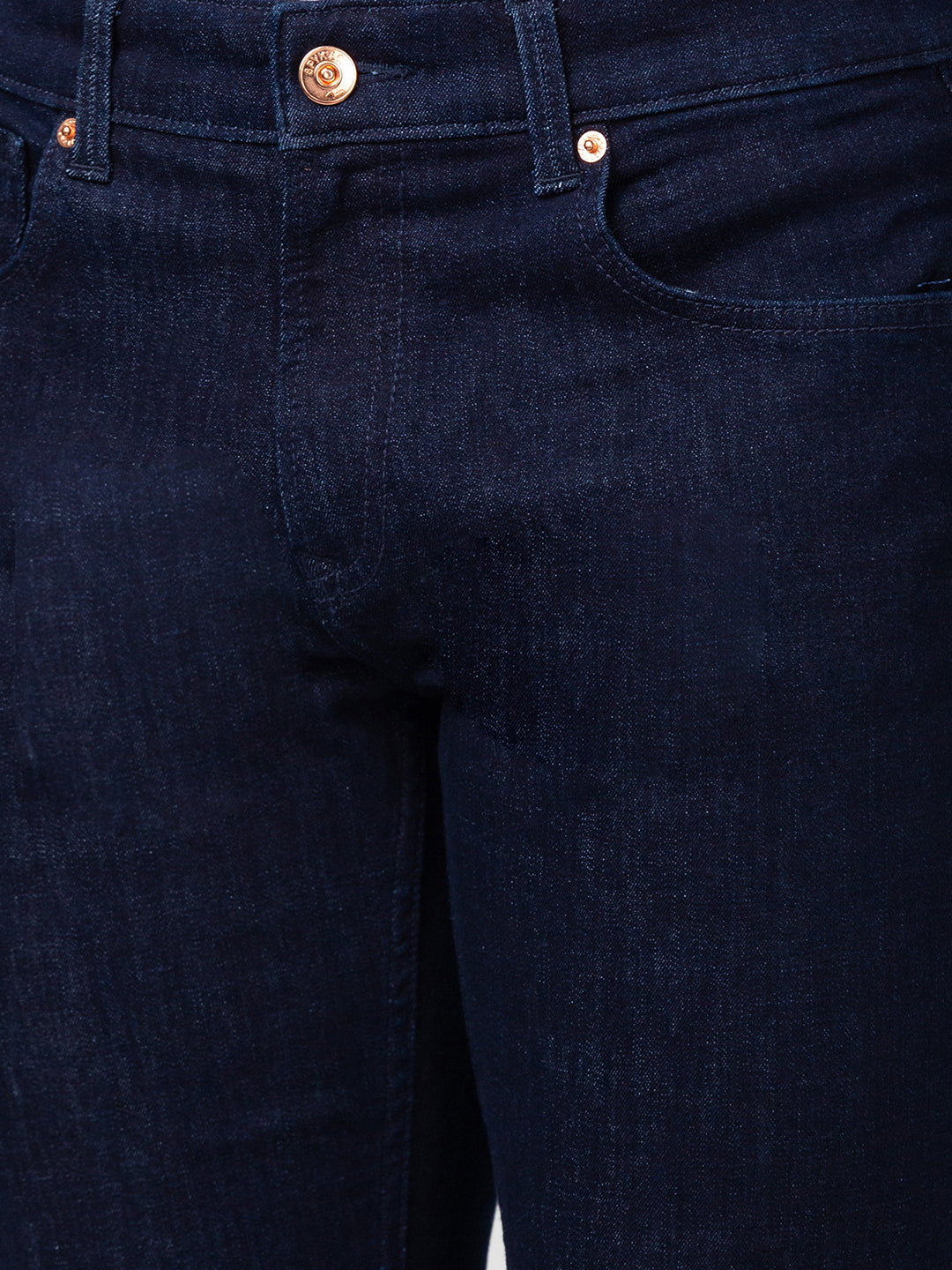 Spykar Men Raw Blue Cotton Stretch Comfort Fit Straight Length Jeans (Ricardo)