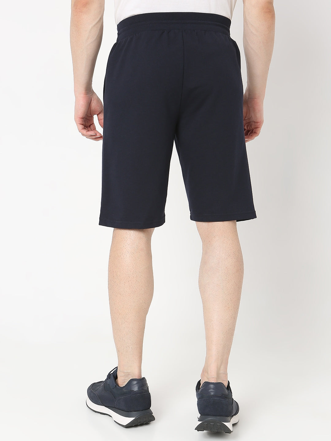 Underjeans by Spykar Men Premium Knitted Navy Shorts