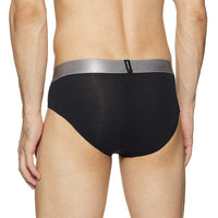 Underjeans By Spykar Men Premium Cotton Blend Black Brief
