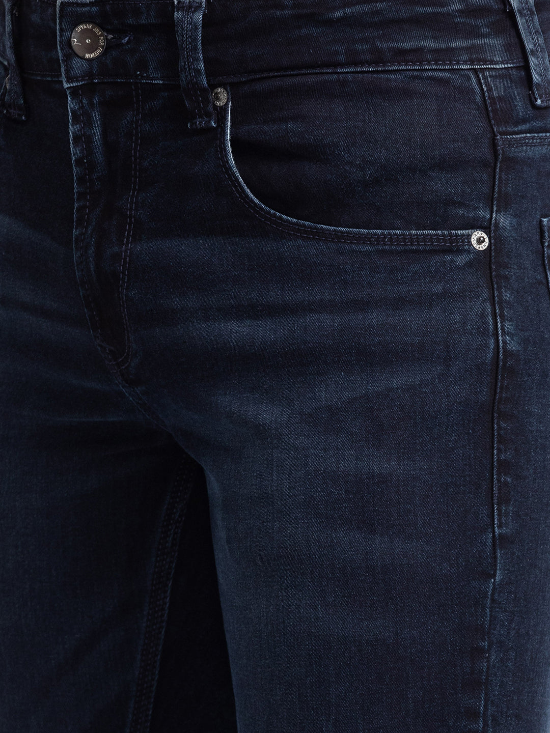 Spykar Blue Indigo Cotton Comfort Fit Regular Length Jeans For Men (Rafter)