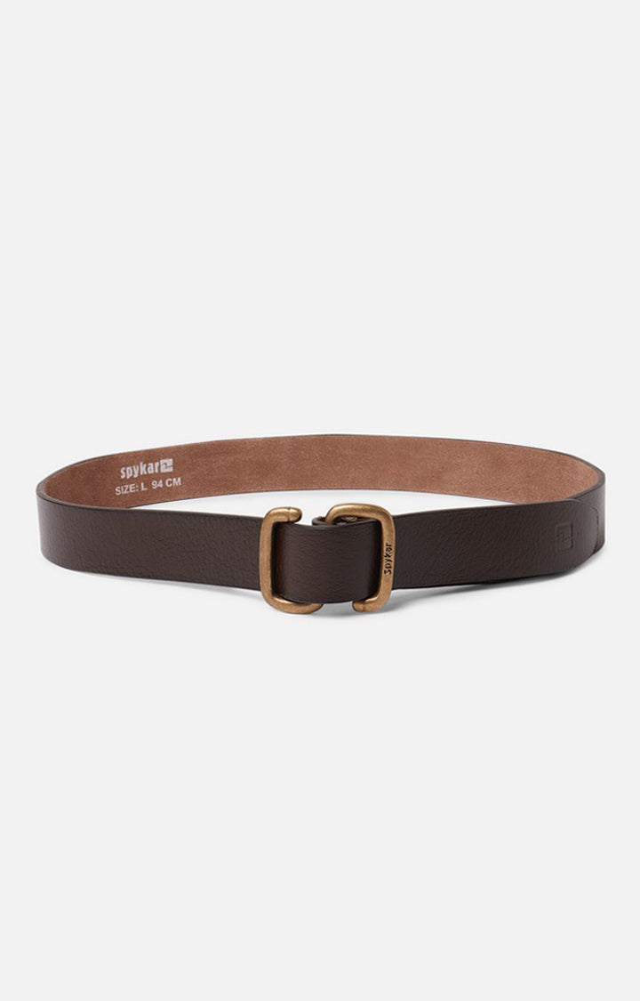 Spykar Men Maroon Genuine Leather Belt