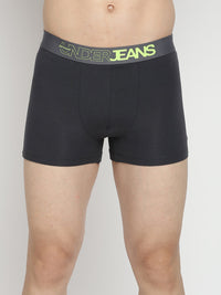 Men Premium Maroon & Dark Grey Cotton Blend Trunk - Pack Of 2- Underjeans By Spykar