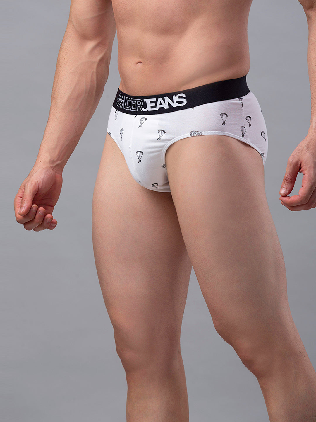 Underjeans By Spykar Men Cotton Blend White Brief