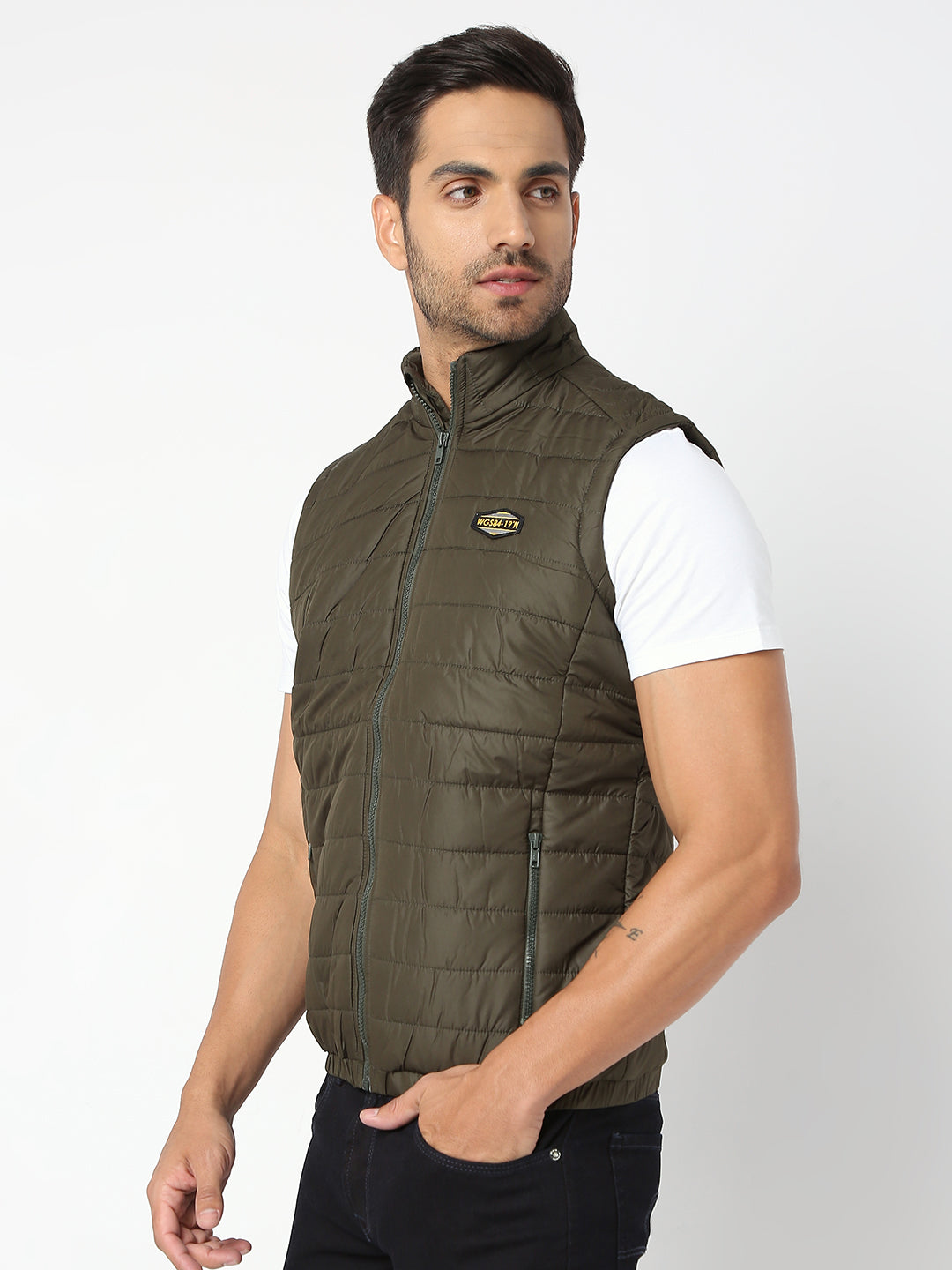 Spykar Men Forest Green Nylon Regular Fit Jacket