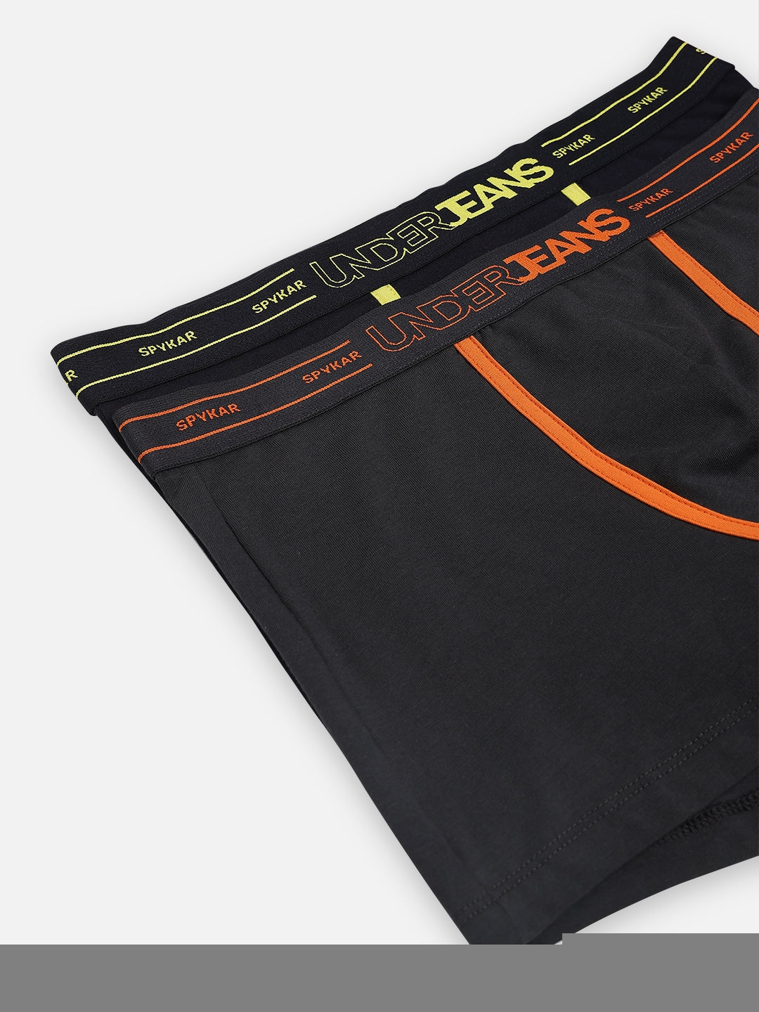 Underjeans by Spykar Men Premium Pack of 2 Navy - Dark Grey Trunk