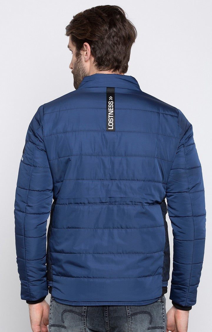 Spykar Men Blue Solid Regular Jacket