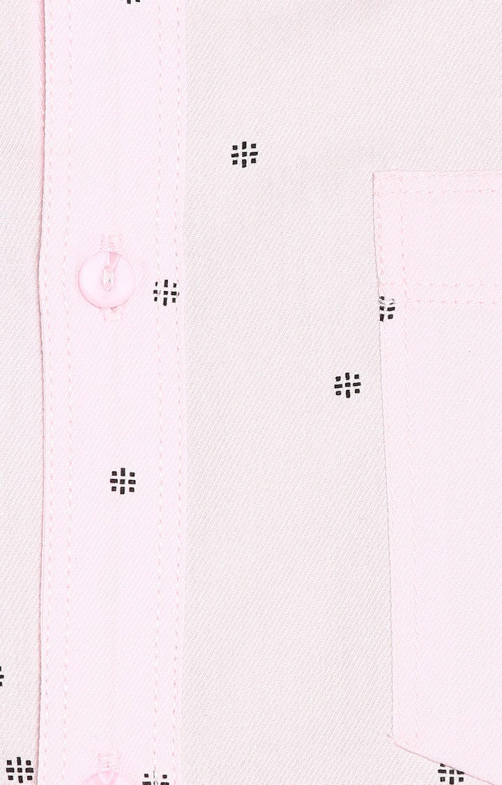 Spykar Pink Cotton Slim Fit Shirts For Men