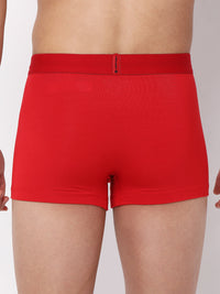 Men Premium Micromodal Red Trunk - Underjeans By Spykar