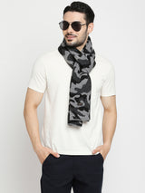Spykar Black Camo Cotton Muffler