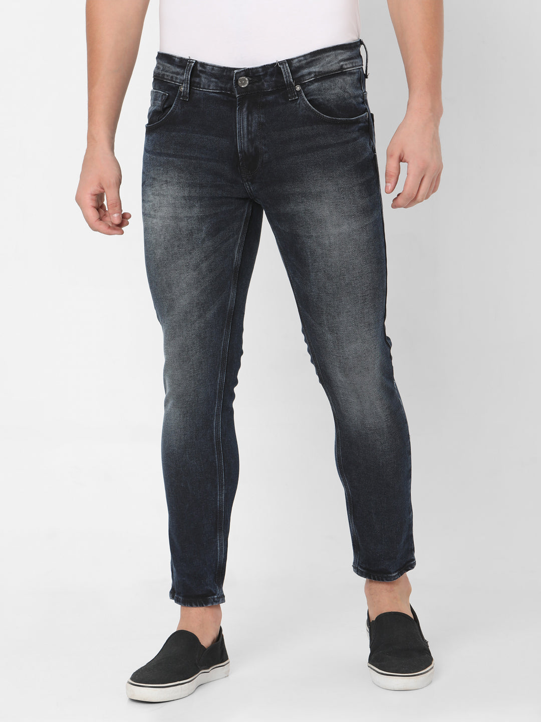 Spykar Men Blue Cotton Slim Fit Tapered Length Jeans (Kano)