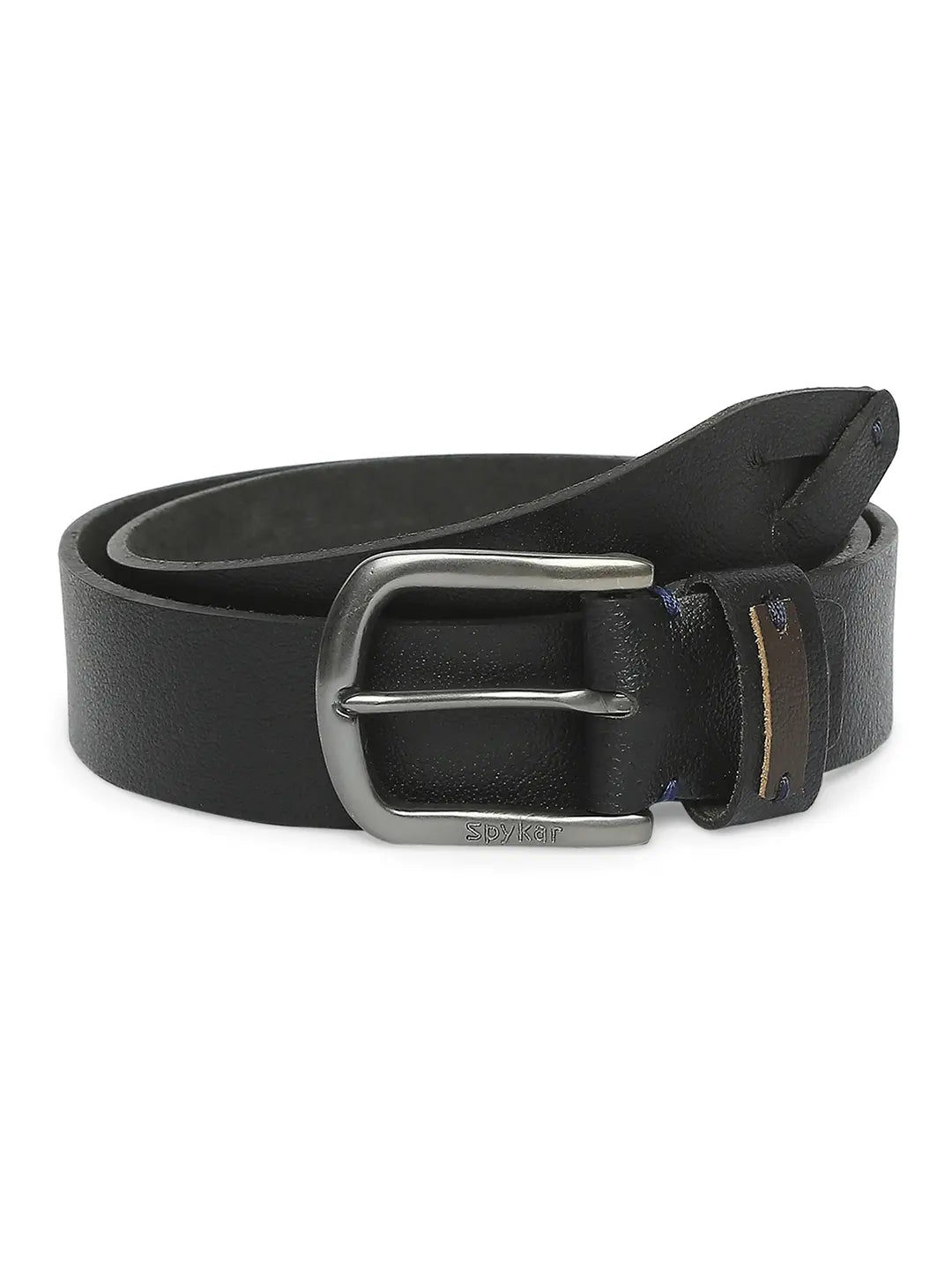 Spykar Men Black Leather Belt