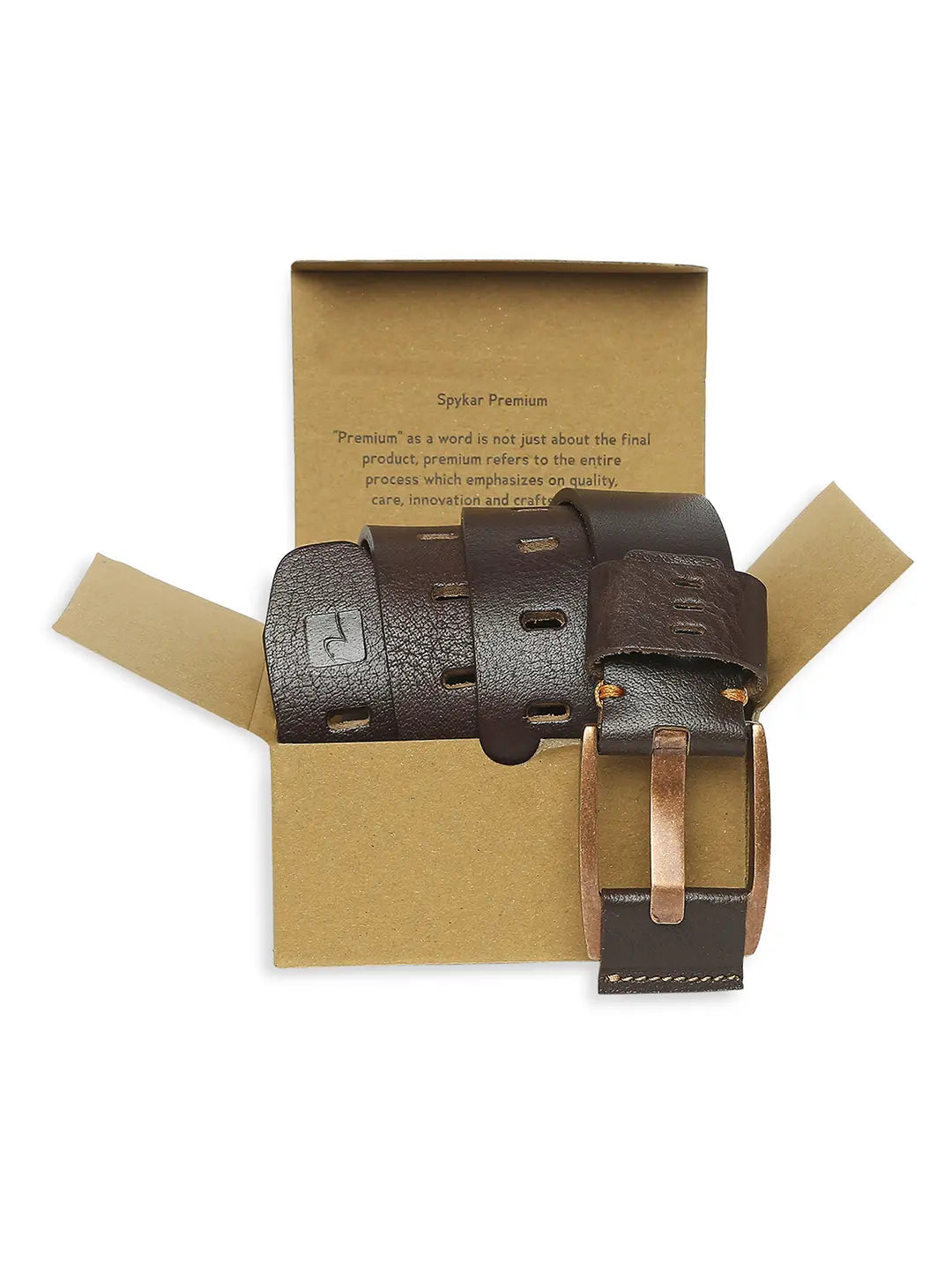 Spykar Men Brown Leather Belt