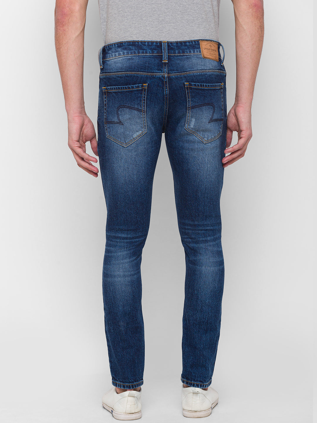 Spykar Men Blue Cotton Slim Fit Tapered Length Jeans (Kano)