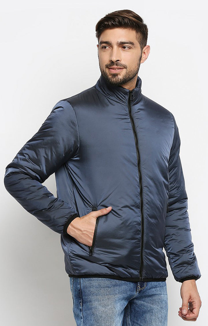 Spykar Blue Polyester Casual Jacket for Men