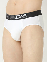 Underjeans By Spykar Men Premium White Brief Pack Of 2