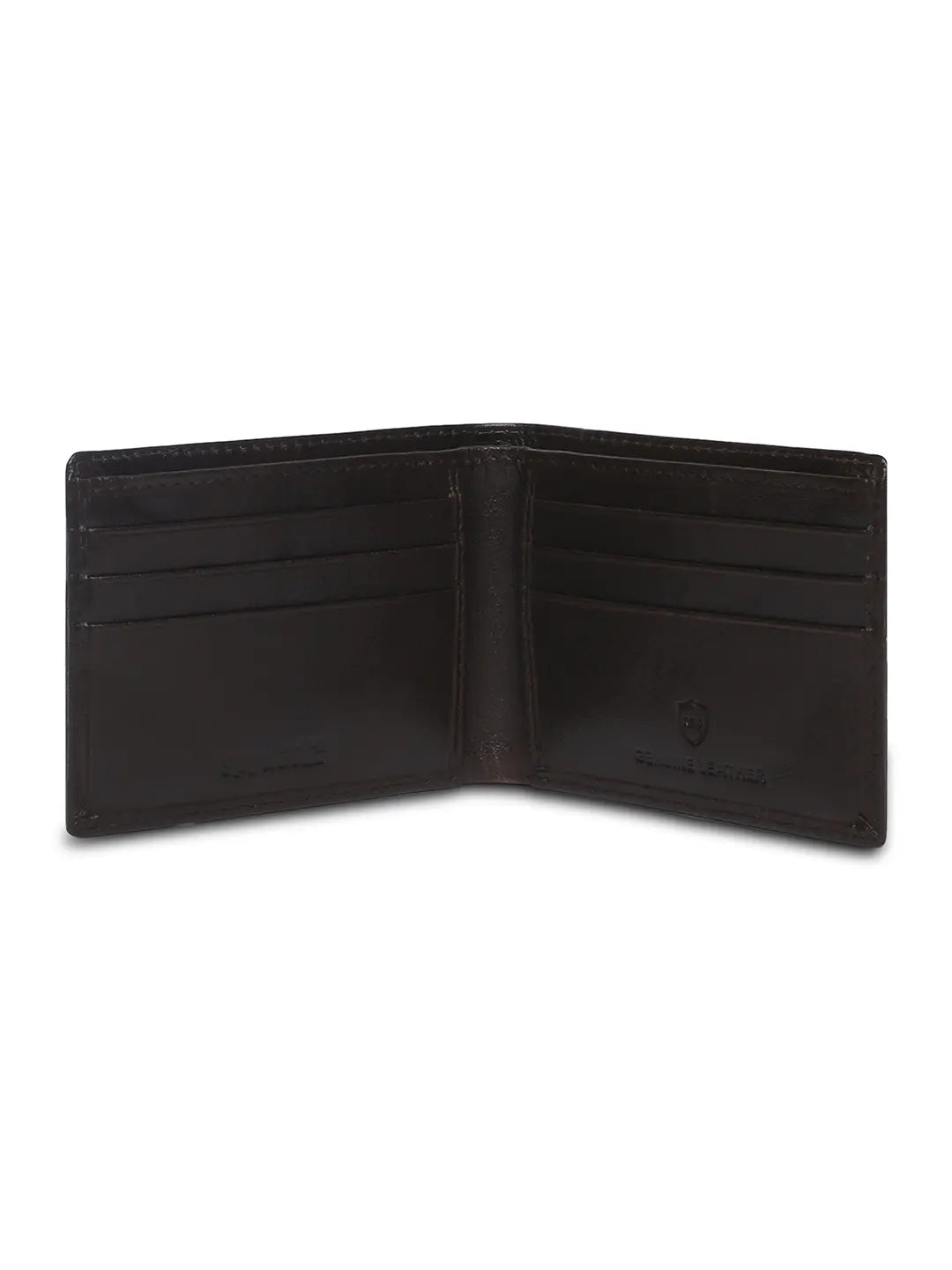 Spykar Men Brown Leather Bi-Fold Wallet