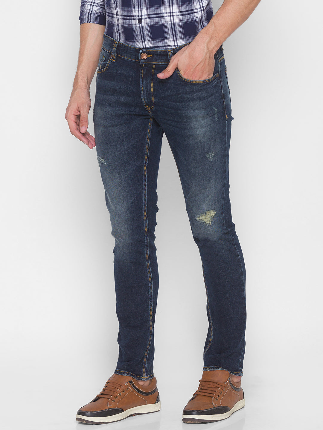 Spykar Black Cotton Men Jeans (Rover)