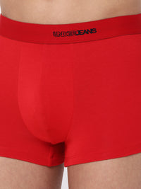 Men Premium Micromodal Red Trunk - Underjeans By Spykar