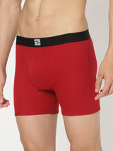 Maroon Cotton Trunk For Men Premium (Pack Of 2)- Underjeans By Spykar