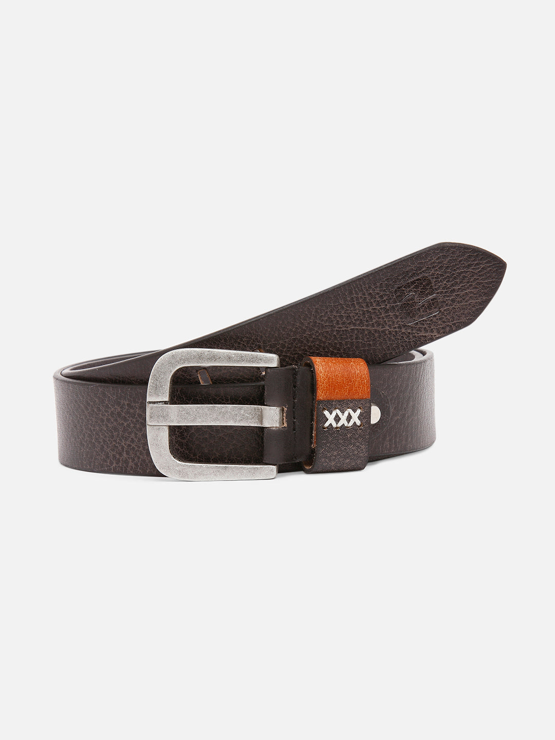 Spykar Men Black Leather Belt