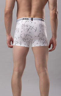 Underjeans By Spykar Men White Solid Trunks