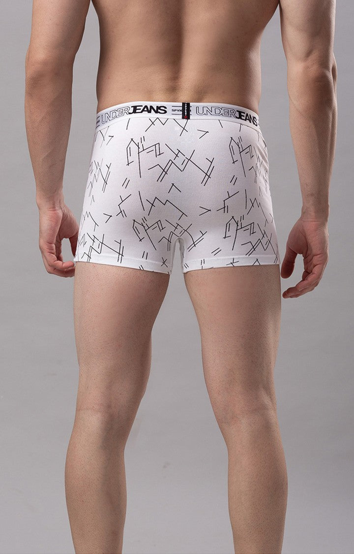 Underjeans By Spykar Men White Solid Trunks