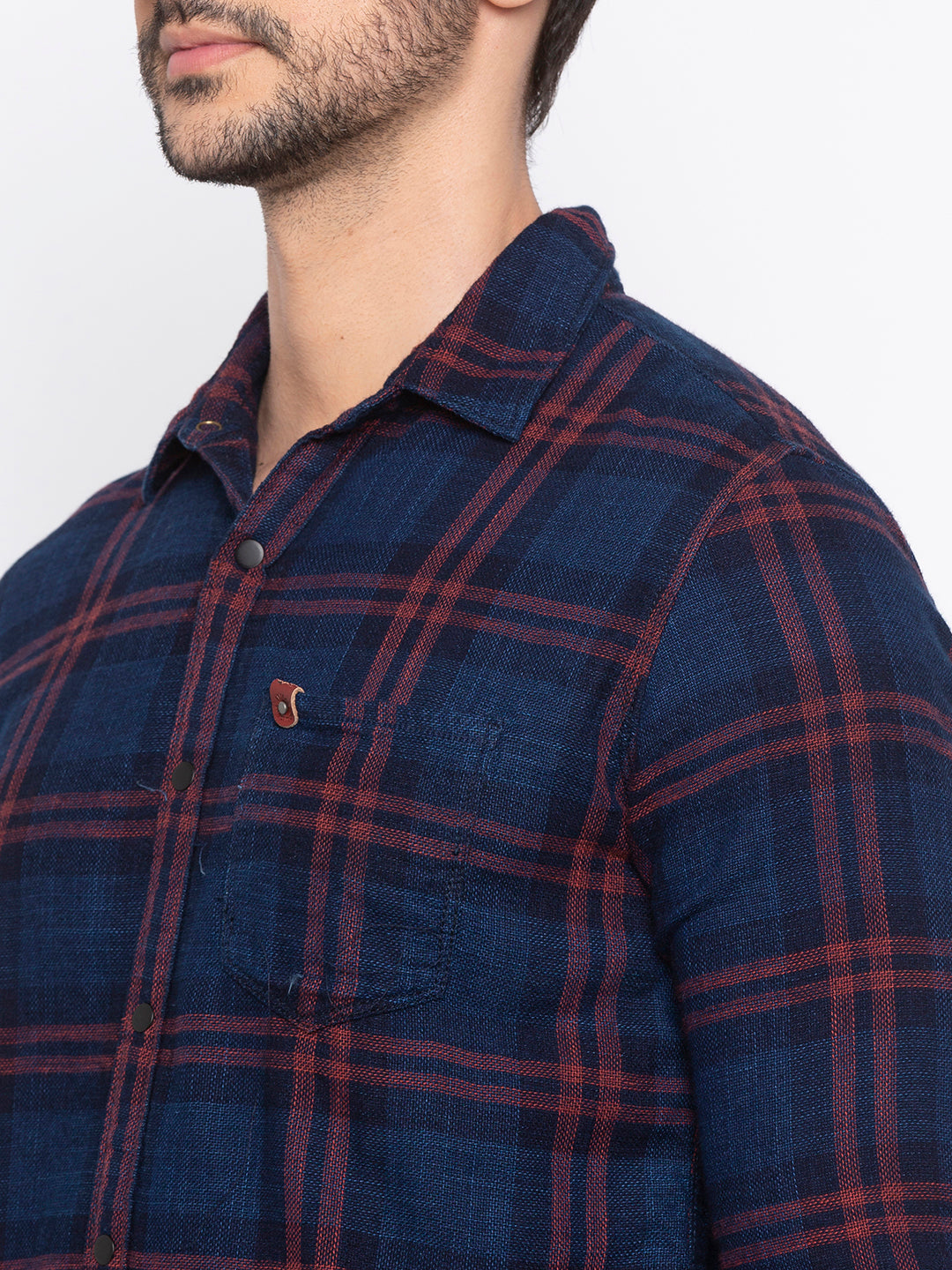 Spykar Men Red Cotton Casual Shirt