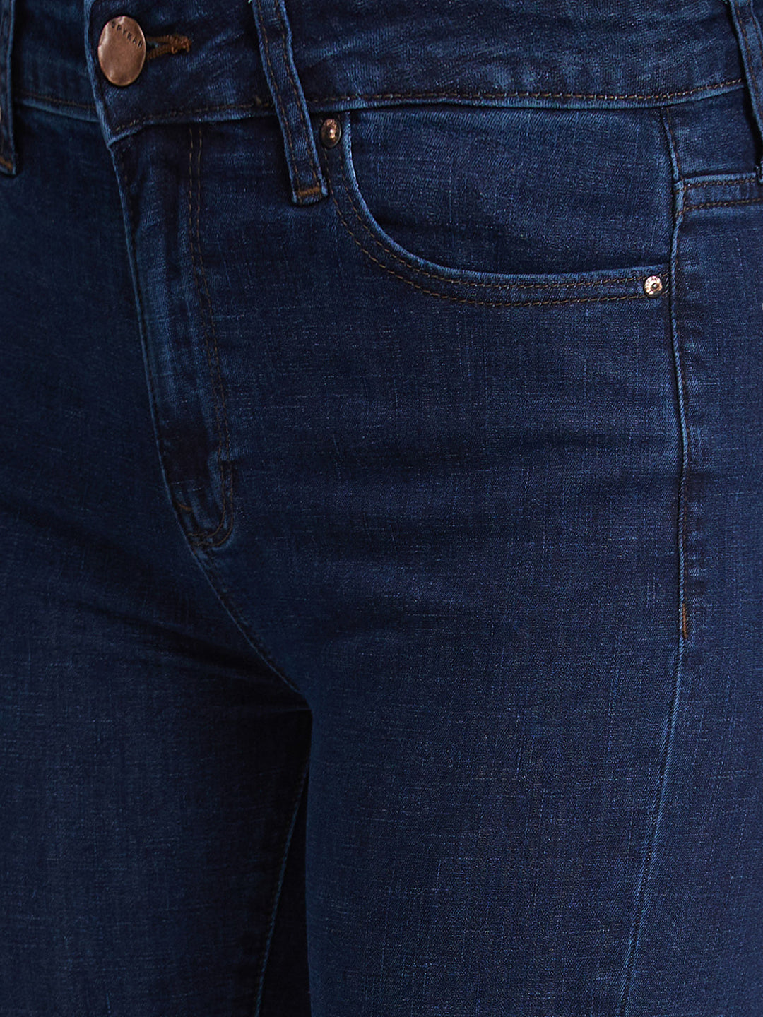 Spykar Women Dark Blue Lycra Super Skinny Fit Ankle Length Jeans (Alexa)