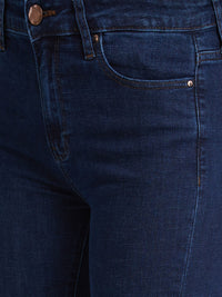 Spykar Women Dark Blue Lycra Super Skinny Fit Ankle Length Jeans (Alexa)