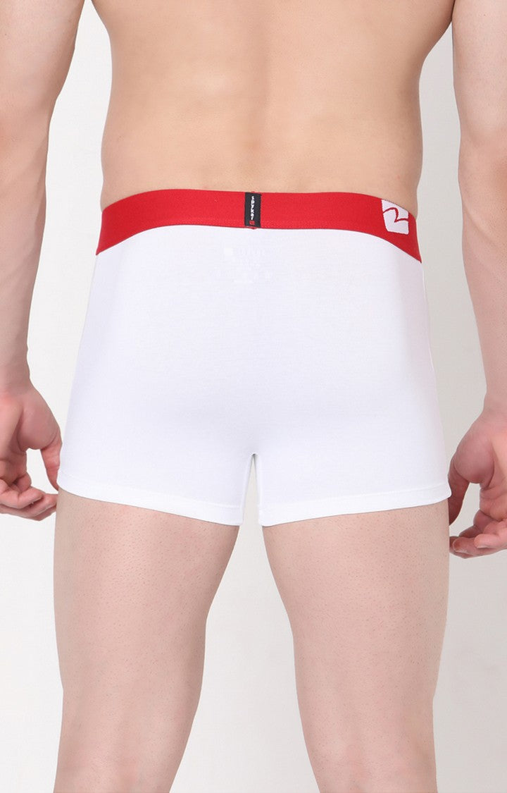 Underjeans By Spykar Men White Solid Trunks