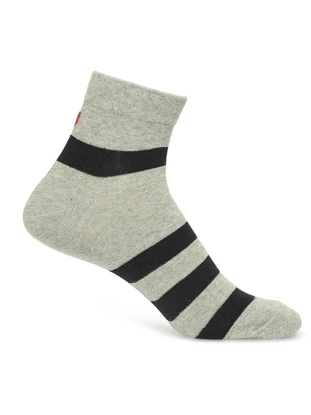 Men Premium Grey Melange & Navy Ankle Length Socks - Pack Of 2- Underjeans by Spykar