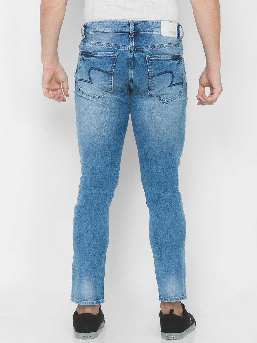 Spykar Men Blue Cotton Slim Fit Narrow Length Jeans (Skinny)