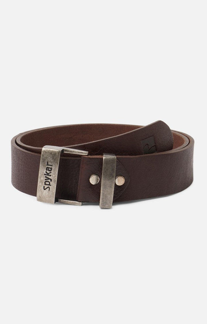 Spykar Men Brown Genuine Leather Belt