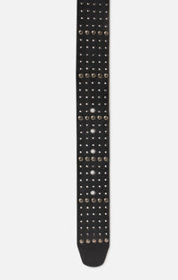 Spykar Men Black Genuine Leather Belt