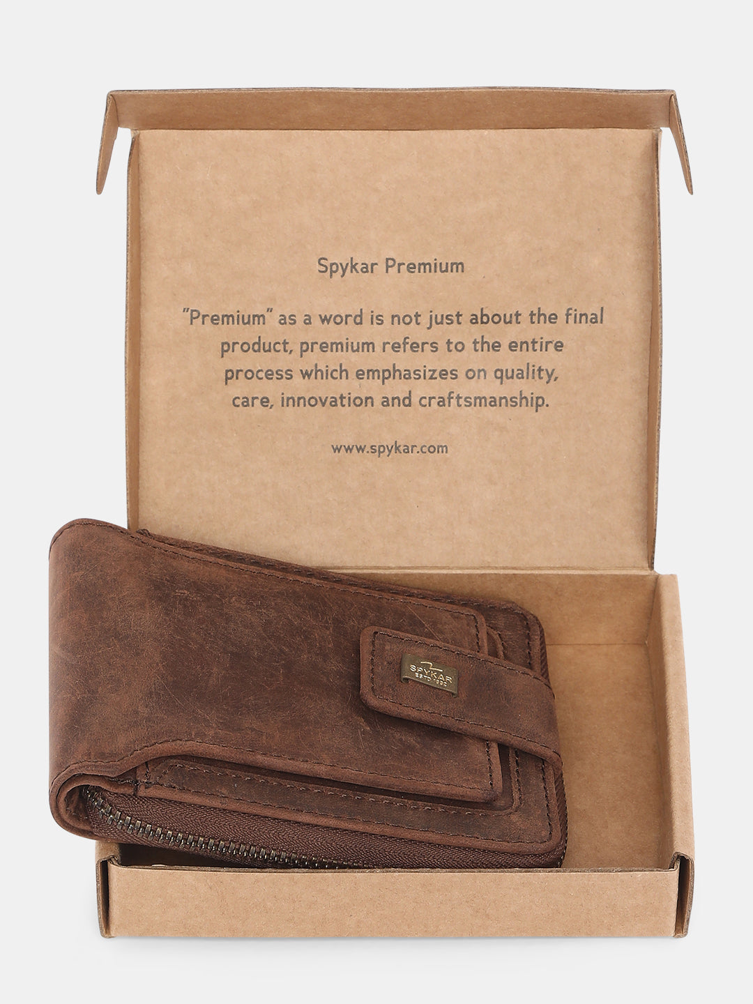 Spykar Men Brown Leather Wallet