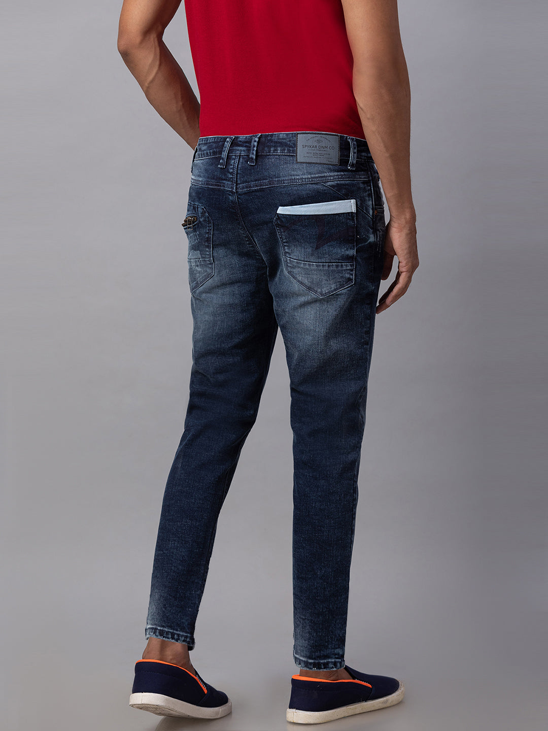 Spykar Men Blue Cotton Slim Fit Tapered Length Jeans (Kano)