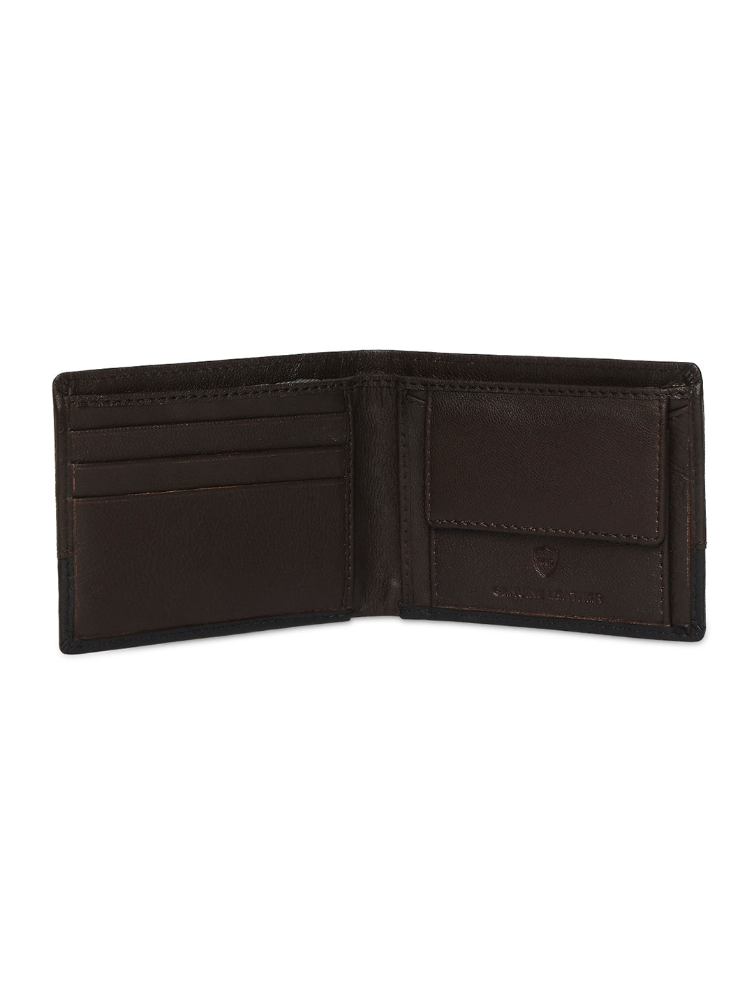 Spykar Men Brown Leather Bi-Fold Wallet
