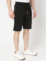 Underjeans by Spykar Men Premium Knitted Black Shorts