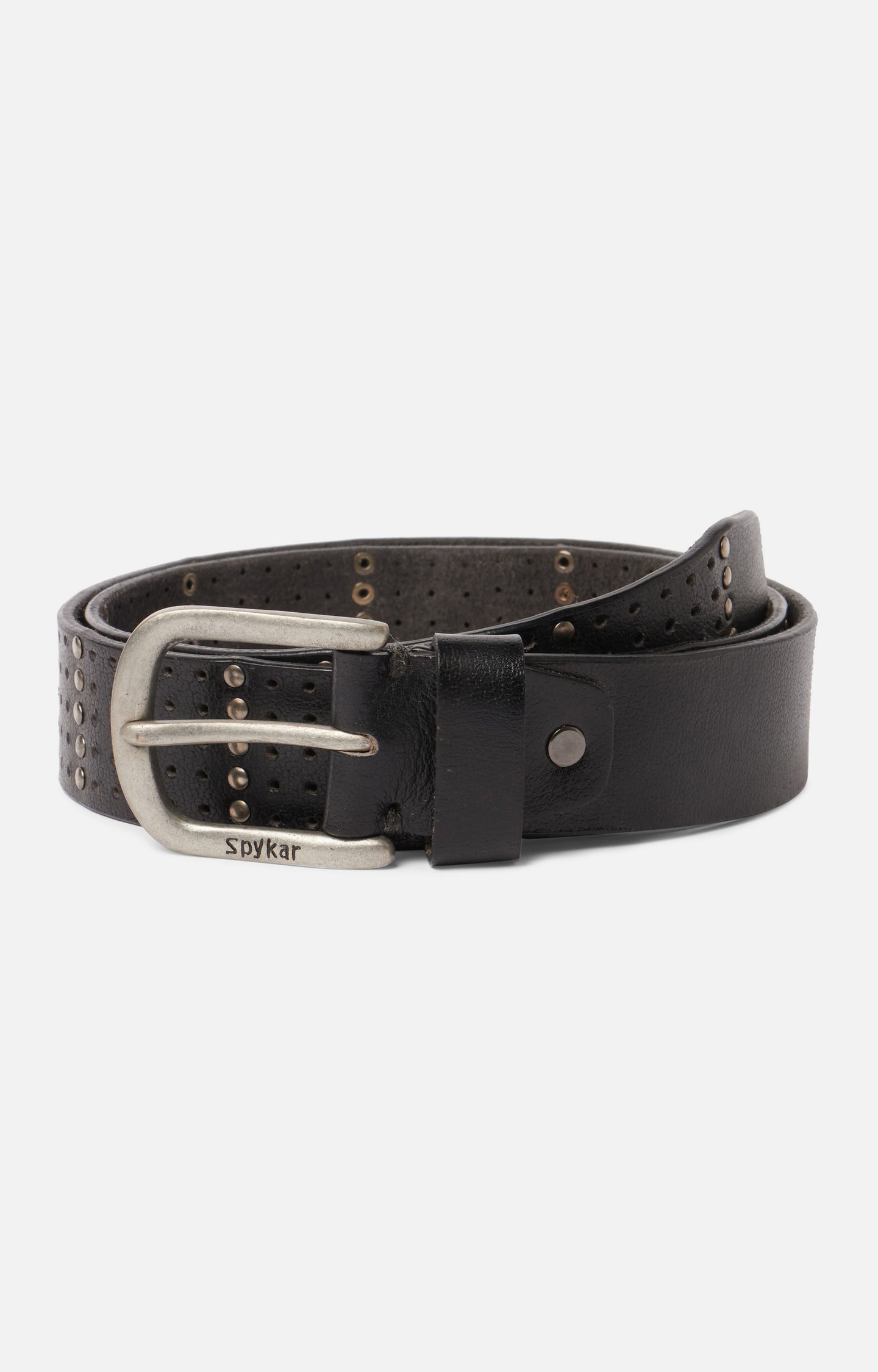 Spykar Men Black Genuine Leather Belt